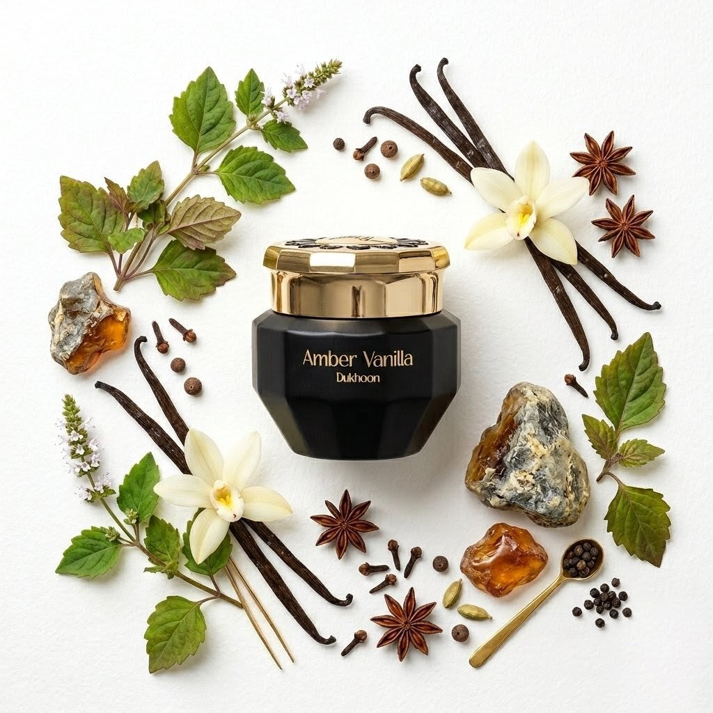 Aouj Amber Vanilla Dukhoon Incense Perfume