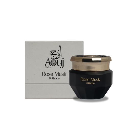 Aouj Rose Musk Dukhoon Incense Perfume for Women & Men