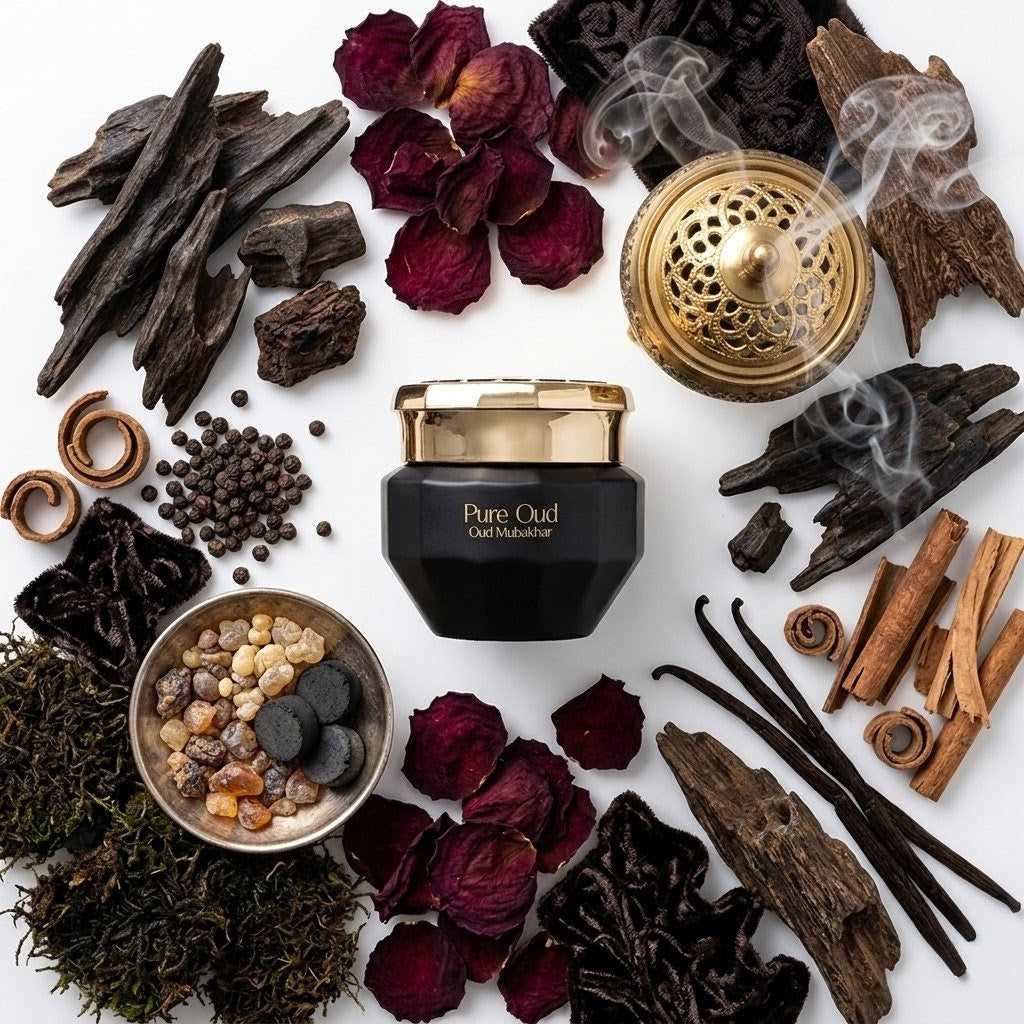 Aouj Pure Oud Mubakhar Incense Perfume for Women & Men